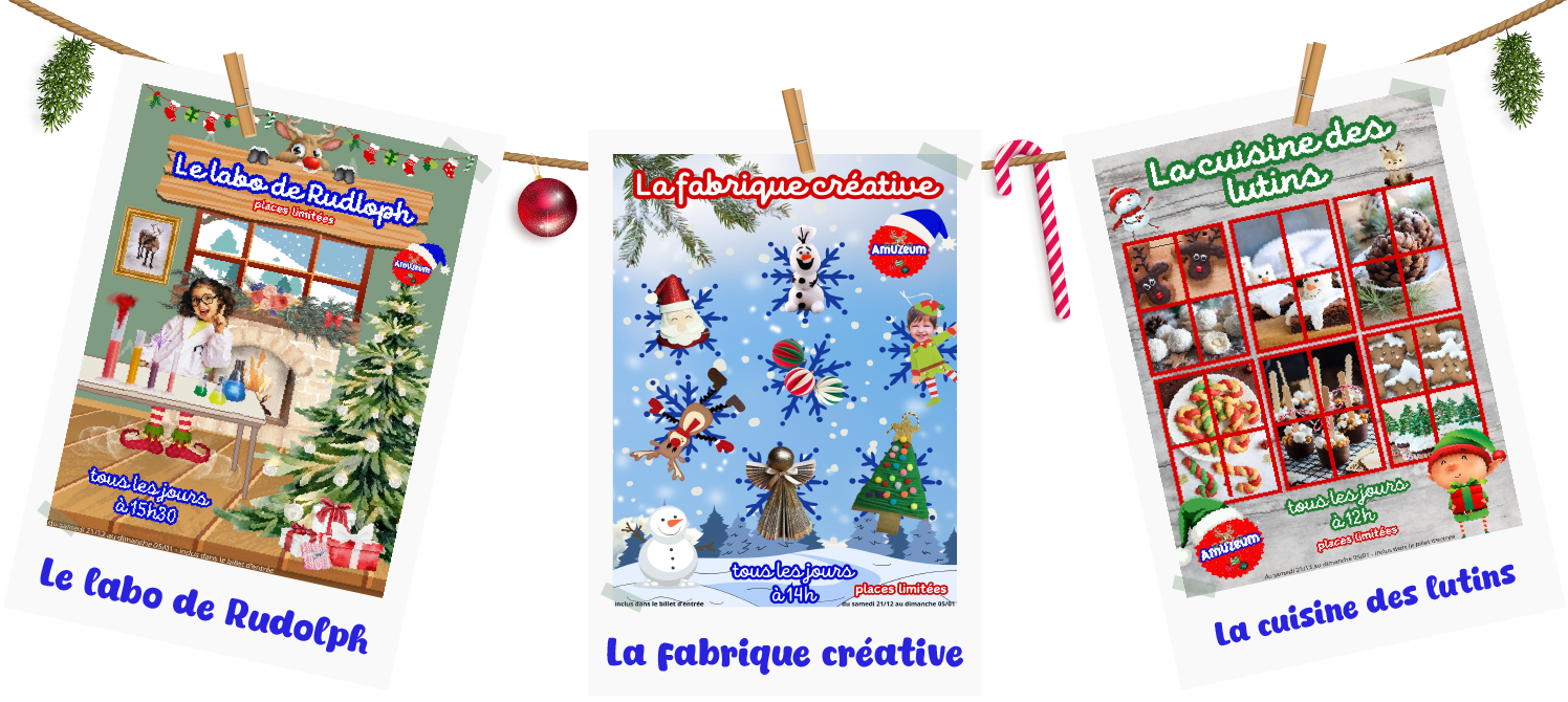 activités ateliers spécial noël 2024 amuzeum